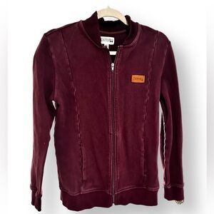 Dapper Boi Maroon Bomber Jacket